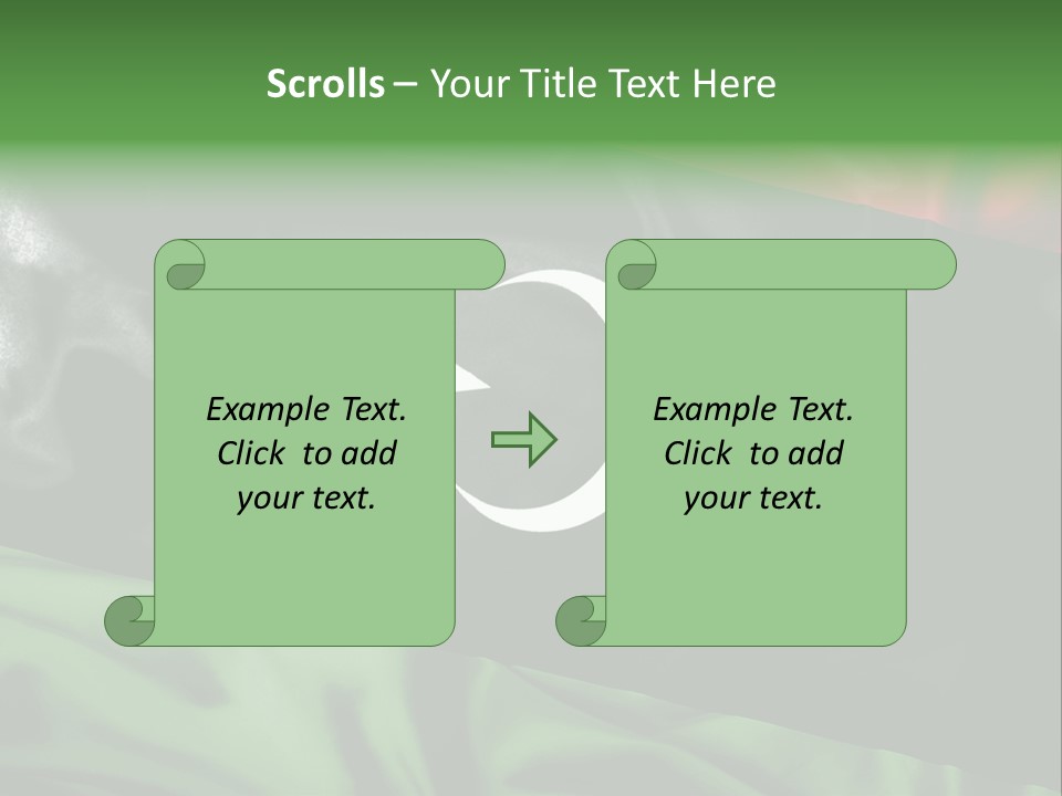 A Flag With A Star And Crescent On It PowerPoint Template