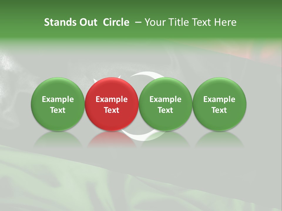 A Flag With A Star And Crescent On It PowerPoint Template