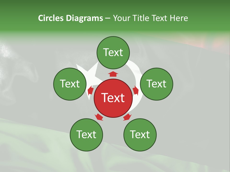 A Flag With A Star And Crescent On It PowerPoint Template