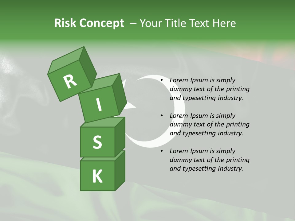 A Flag With A Star And Crescent On It PowerPoint Template