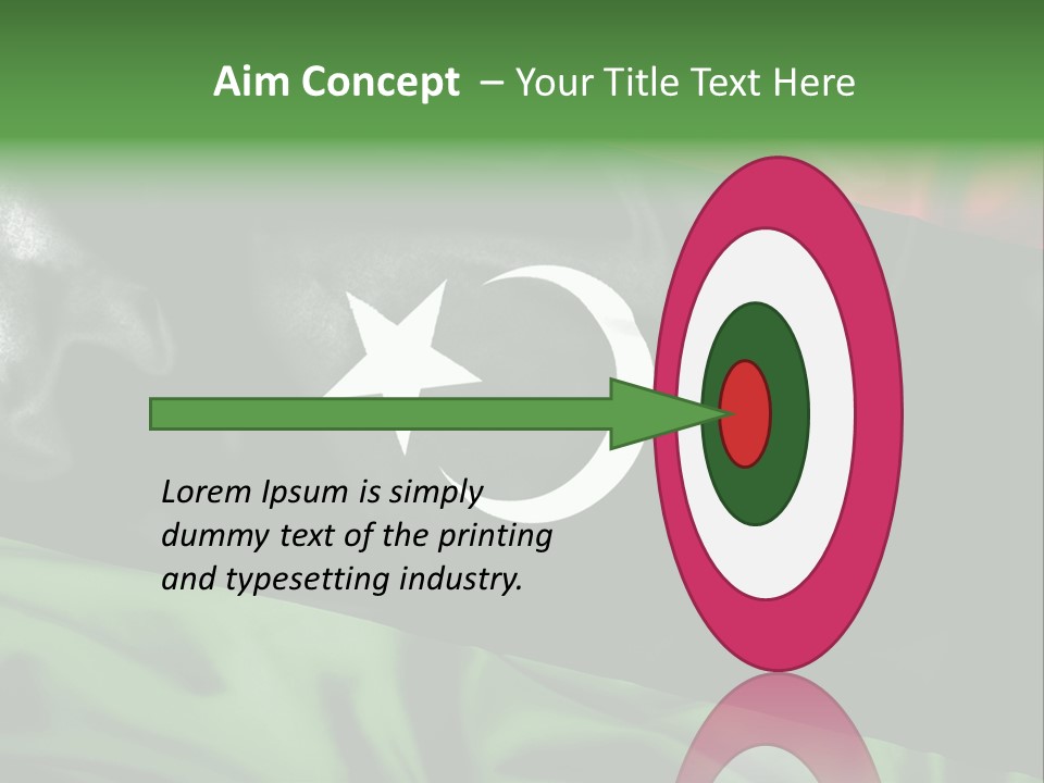 A Flag With A Star And Crescent On It PowerPoint Template