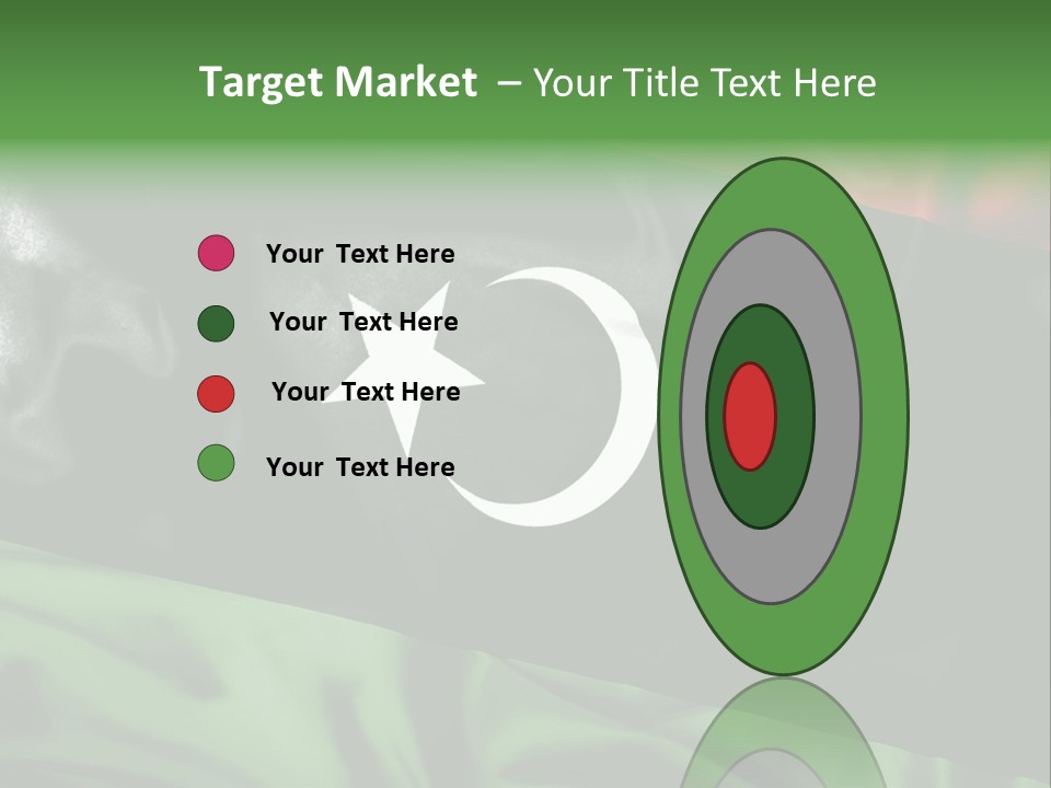 A Flag With A Star And Crescent On It PowerPoint Template