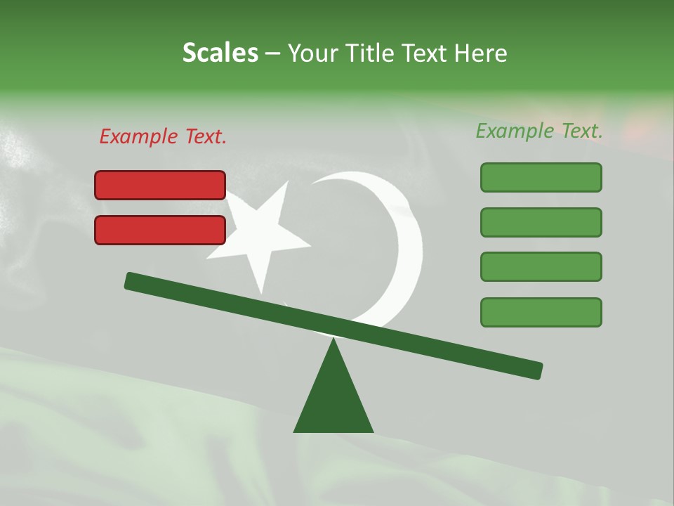 A Flag With A Star And Crescent On It PowerPoint Template