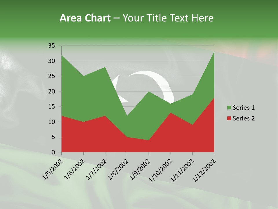 A Flag With A Star And Crescent On It PowerPoint Template