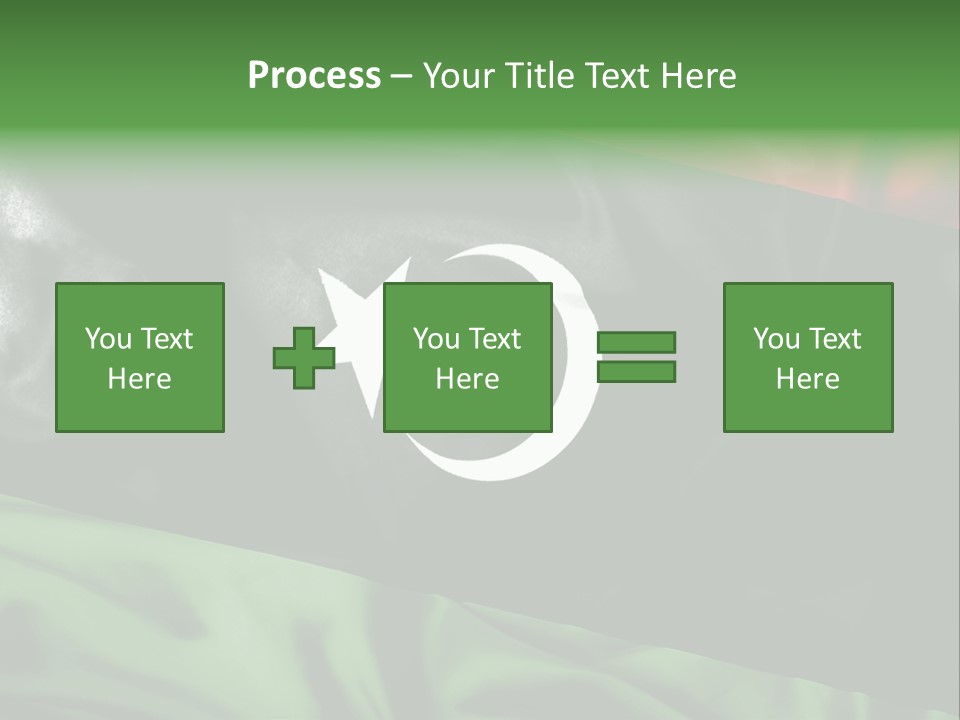 A Flag With A Star And Crescent On It PowerPoint Template