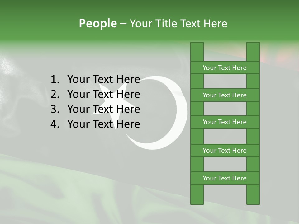 A Flag With A Star And Crescent On It PowerPoint Template