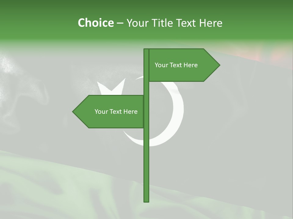 A Flag With A Star And Crescent On It PowerPoint Template