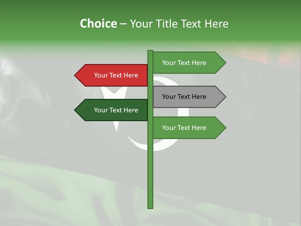A Flag With A Star And Crescent On It PowerPoint Template
