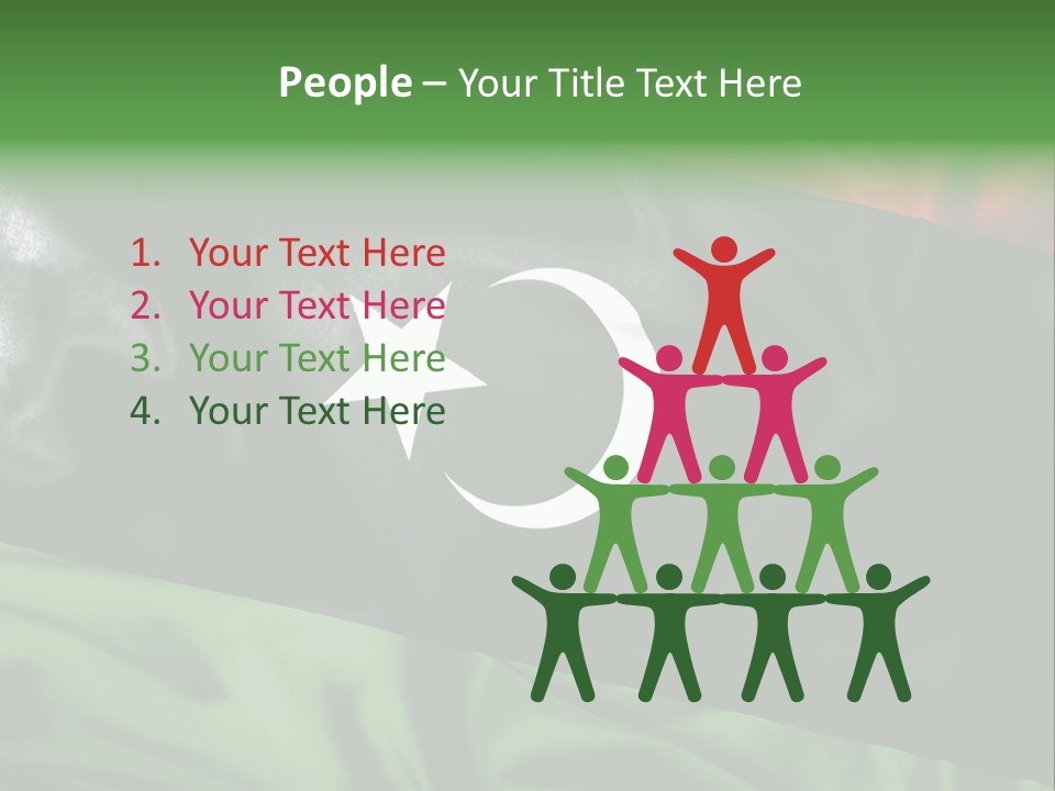 A Flag With A Star And Crescent On It PowerPoint Template