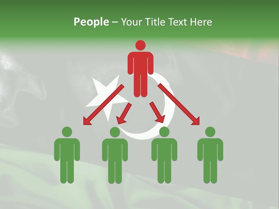 A Flag With A Star And Crescent On It PowerPoint Template