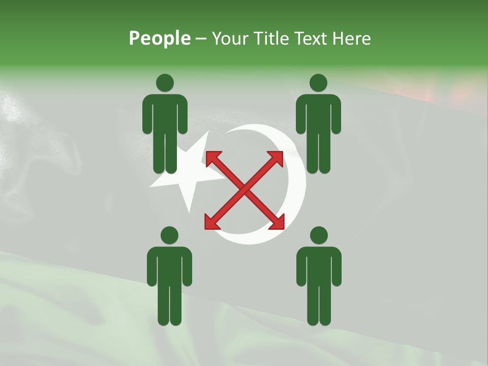 A Flag With A Star And Crescent On It PowerPoint Template