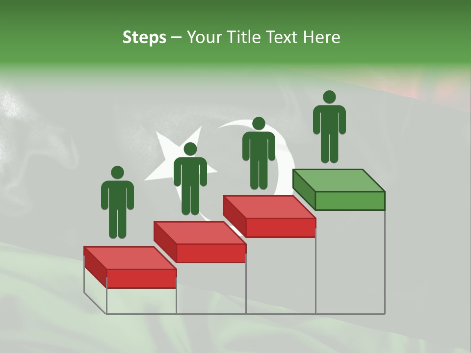 A Flag With A Star And Crescent On It PowerPoint Template