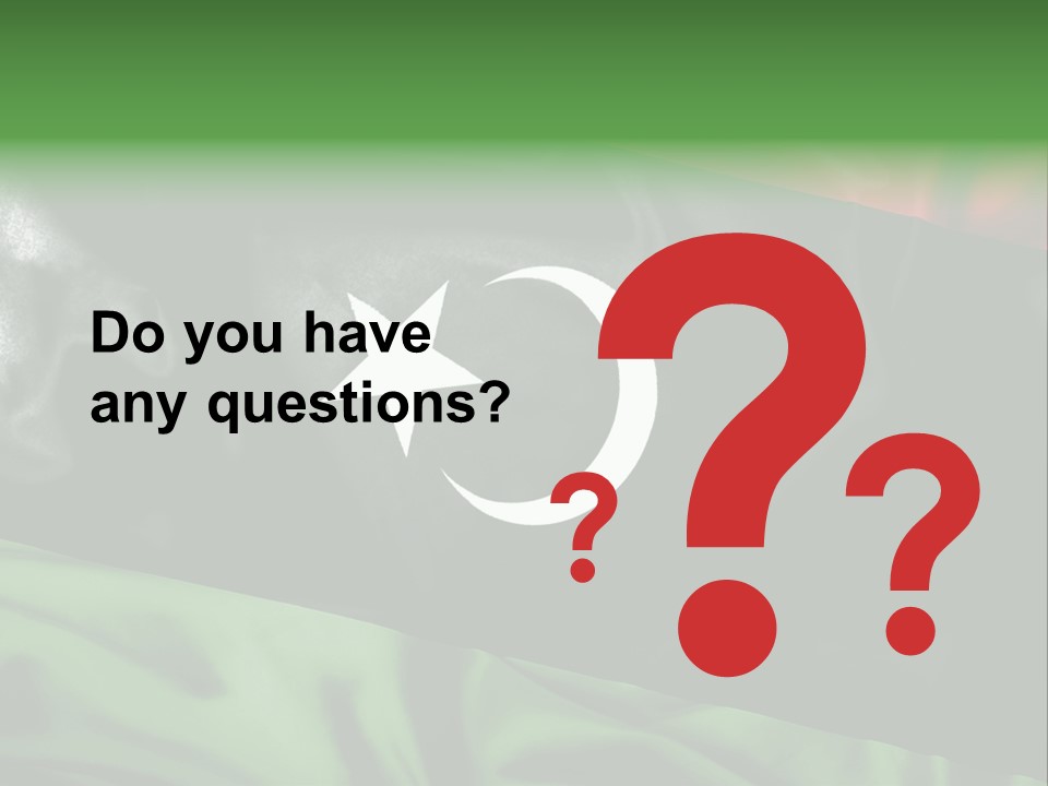 A Flag With A Star And Crescent On It PowerPoint Template