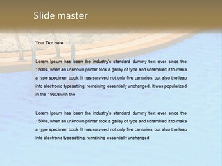 A Blue Swimming Pool With A Metal Hand Rail PowerPoint Template