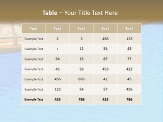 A Blue Swimming Pool With A Metal Hand Rail PowerPoint Template