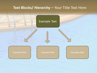 A Blue Swimming Pool With A Metal Hand Rail PowerPoint Template