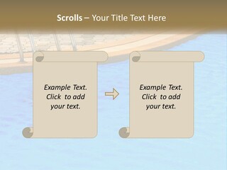 A Blue Swimming Pool With A Metal Hand Rail PowerPoint Template