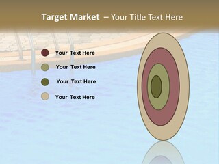 A Blue Swimming Pool With A Metal Hand Rail PowerPoint Template