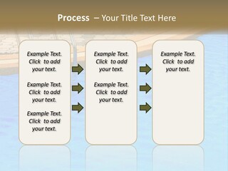 A Blue Swimming Pool With A Metal Hand Rail PowerPoint Template