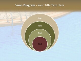 A Blue Swimming Pool With A Metal Hand Rail PowerPoint Template