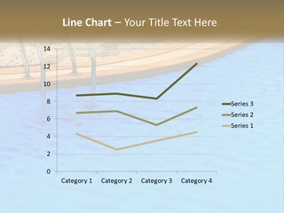 A Blue Swimming Pool With A Metal Hand Rail PowerPoint Template