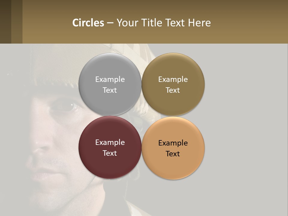 A Man In A Military Uniform Is Looking At The Camera PowerPoint Template