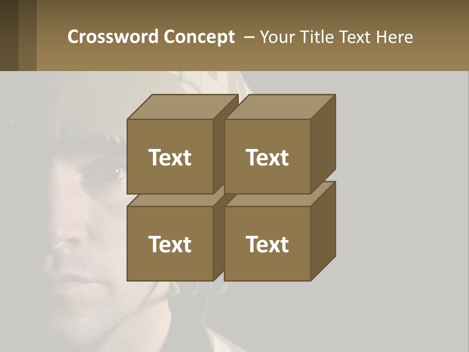 A Man In A Military Uniform Is Looking At The Camera PowerPoint Template