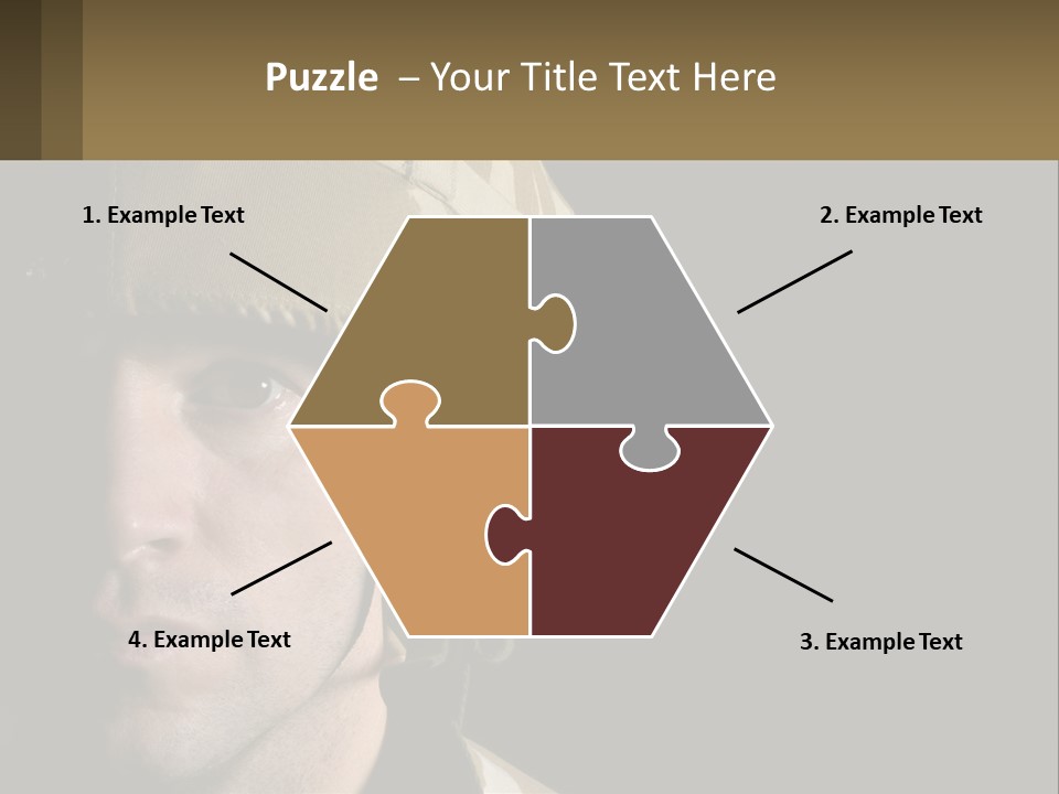 A Man In A Military Uniform Is Looking At The Camera PowerPoint Template