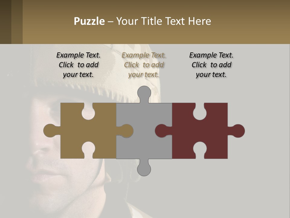 A Man In A Military Uniform Is Looking At The Camera PowerPoint Template