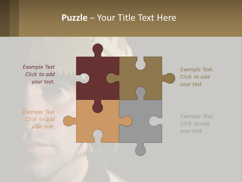 A Man In A Military Uniform Is Looking At The Camera PowerPoint Template