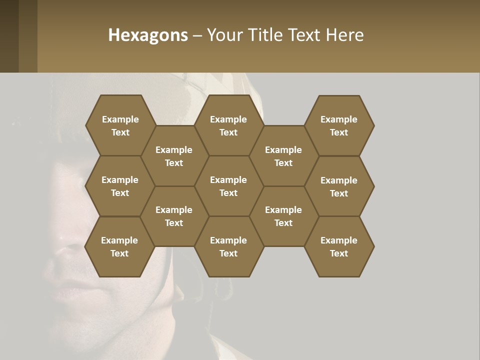 A Man In A Military Uniform Is Looking At The Camera PowerPoint Template