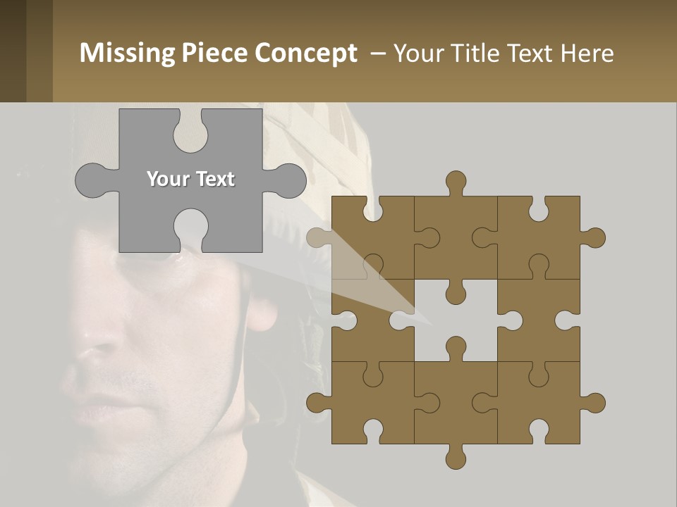 A Man In A Military Uniform Is Looking At The Camera PowerPoint Template