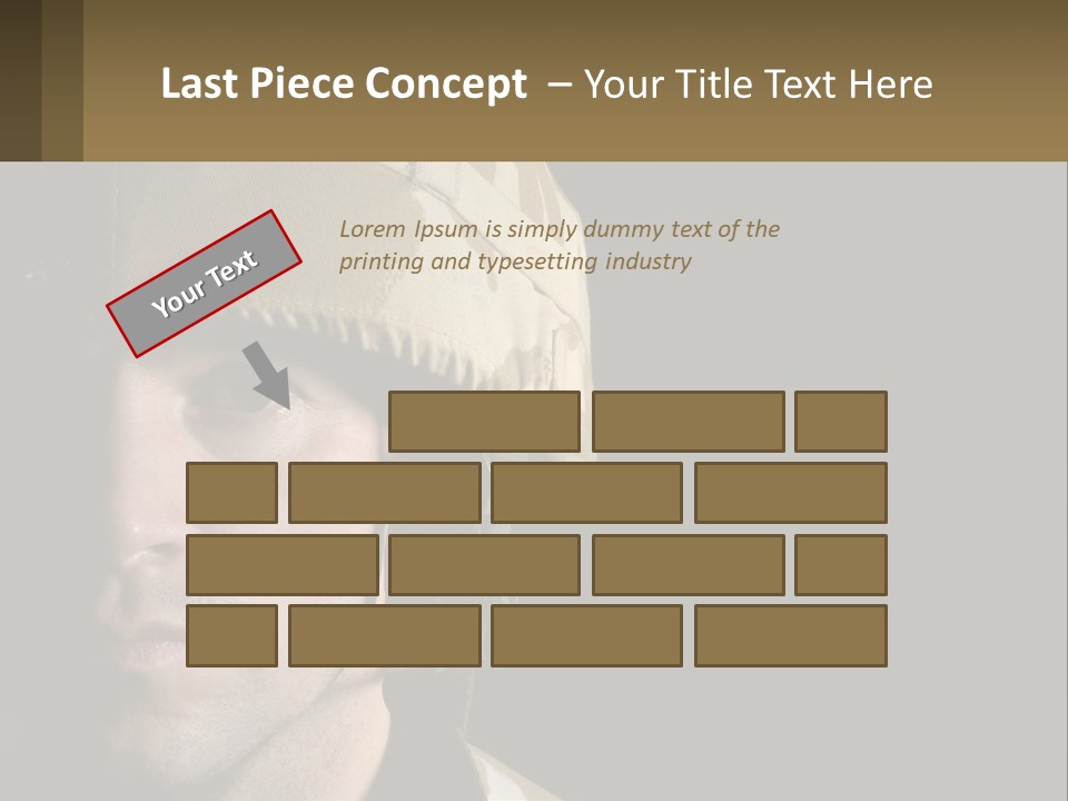 A Man In A Military Uniform Is Looking At The Camera PowerPoint Template