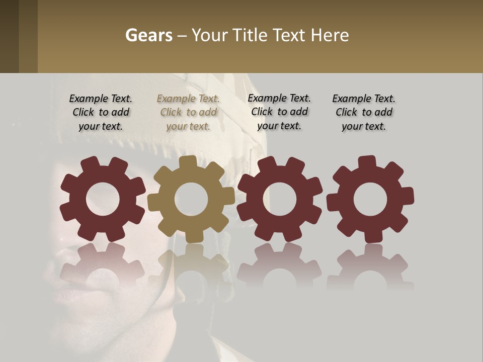 A Man In A Military Uniform Is Looking At The Camera PowerPoint Template