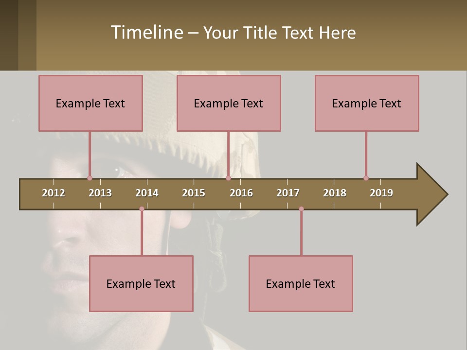 A Man In A Military Uniform Is Looking At The Camera PowerPoint Template