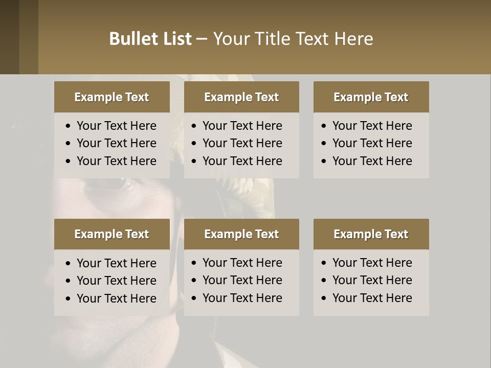 A Man In A Military Uniform Is Looking At The Camera PowerPoint Template