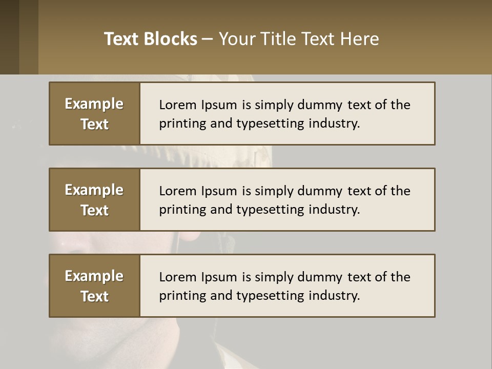 A Man In A Military Uniform Is Looking At The Camera PowerPoint Template