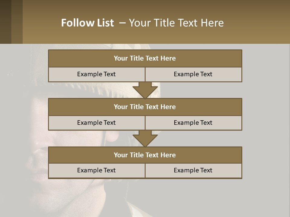 A Man In A Military Uniform Is Looking At The Camera PowerPoint Template
