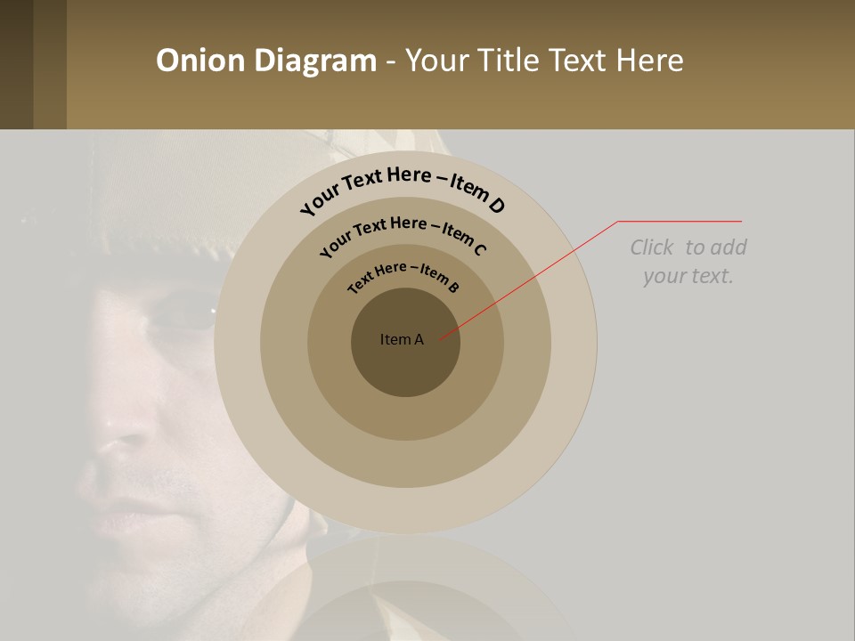 A Man In A Military Uniform Is Looking At The Camera PowerPoint Template