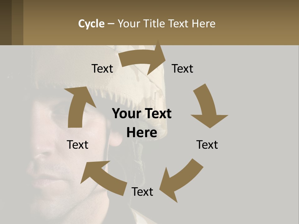 A Man In A Military Uniform Is Looking At The Camera PowerPoint Template