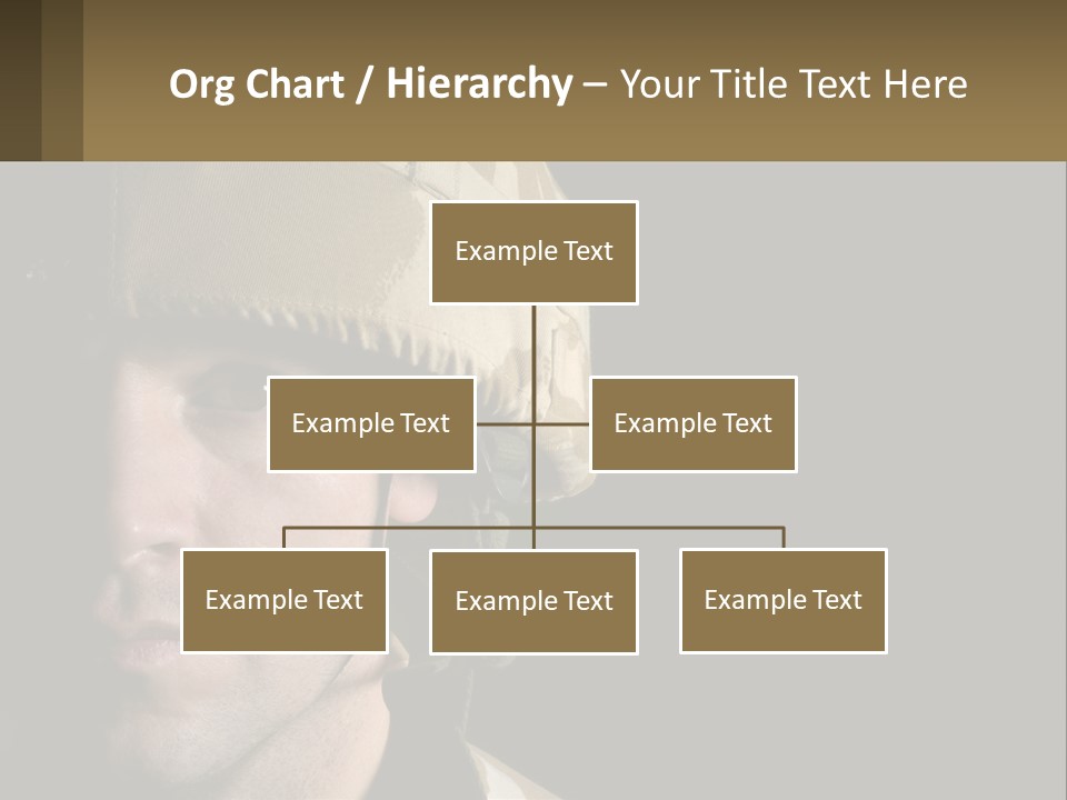 A Man In A Military Uniform Is Looking At The Camera PowerPoint Template