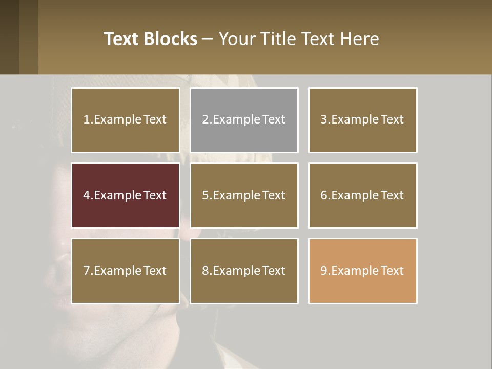 A Man In A Military Uniform Is Looking At The Camera PowerPoint Template