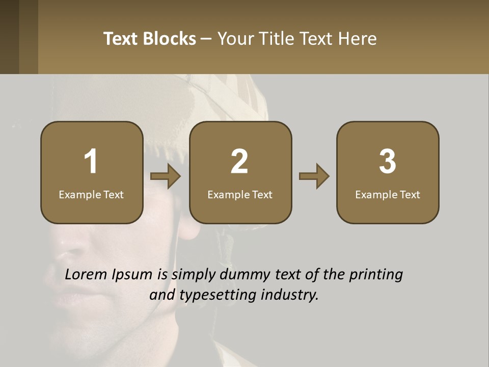 A Man In A Military Uniform Is Looking At The Camera PowerPoint Template