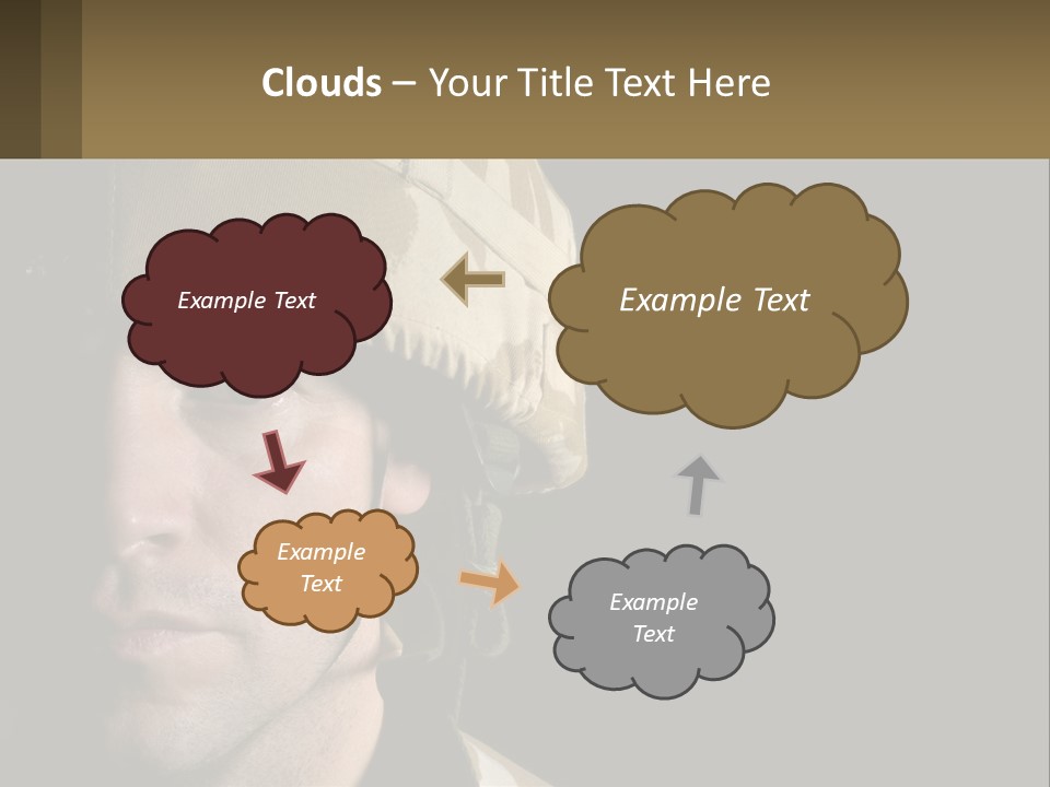 A Man In A Military Uniform Is Looking At The Camera PowerPoint Template