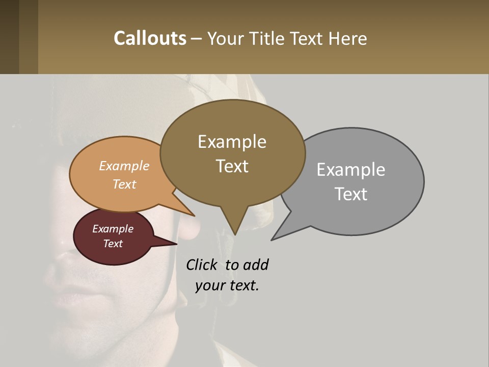 A Man In A Military Uniform Is Looking At The Camera PowerPoint Template
