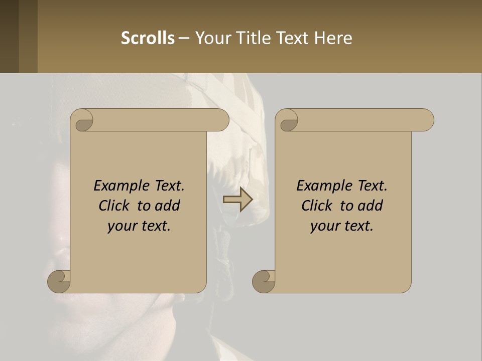A Man In A Military Uniform Is Looking At The Camera PowerPoint Template