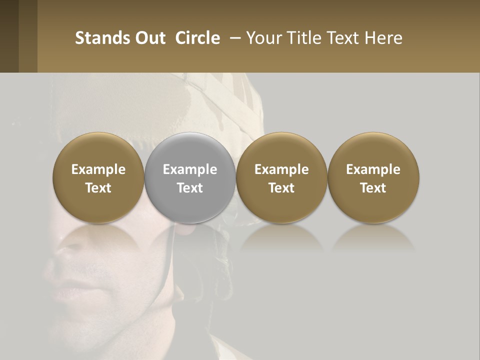 A Man In A Military Uniform Is Looking At The Camera PowerPoint Template