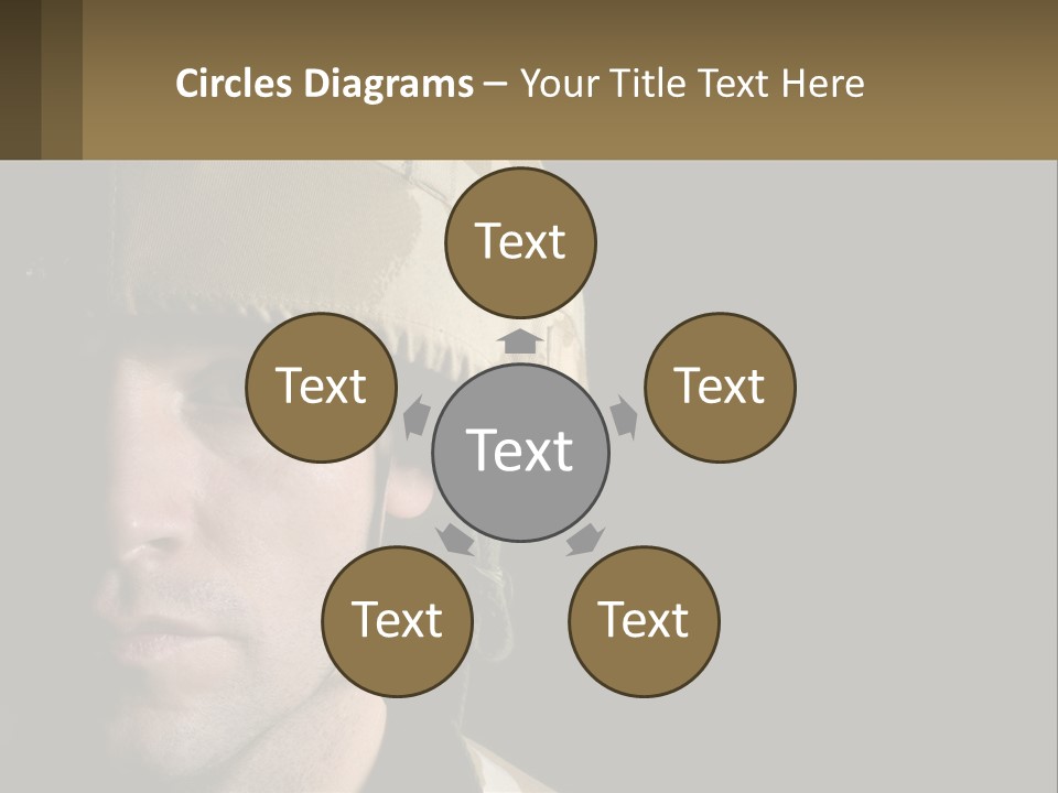 A Man In A Military Uniform Is Looking At The Camera PowerPoint Template