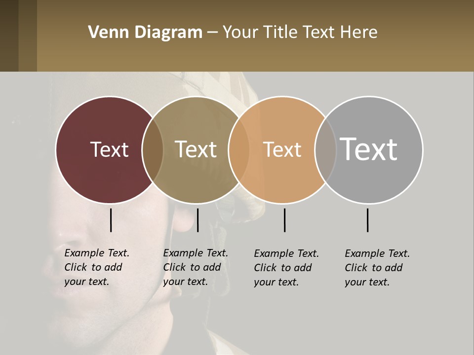 A Man In A Military Uniform Is Looking At The Camera PowerPoint Template