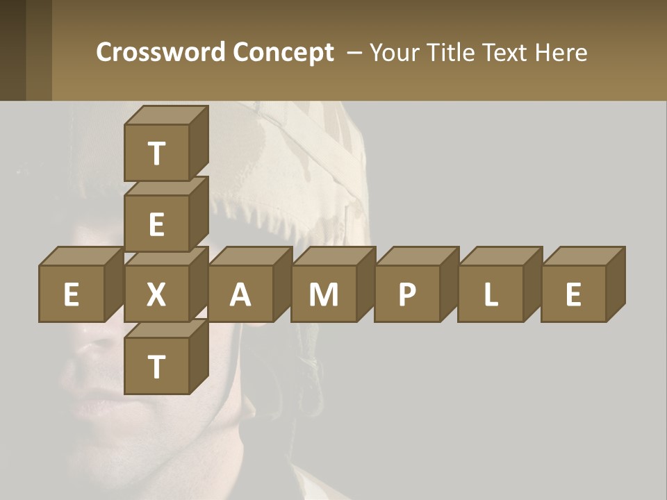 A Man In A Military Uniform Is Looking At The Camera PowerPoint Template